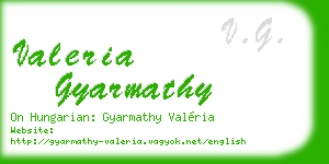 valeria gyarmathy business card
