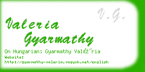 valeria gyarmathy business card